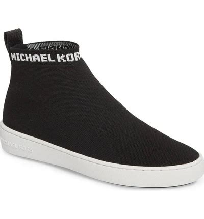 michael kors hilda high top sock sneaker|Michael Kors Hilda High Top Sock Sneaker in Black Knit Fabric .